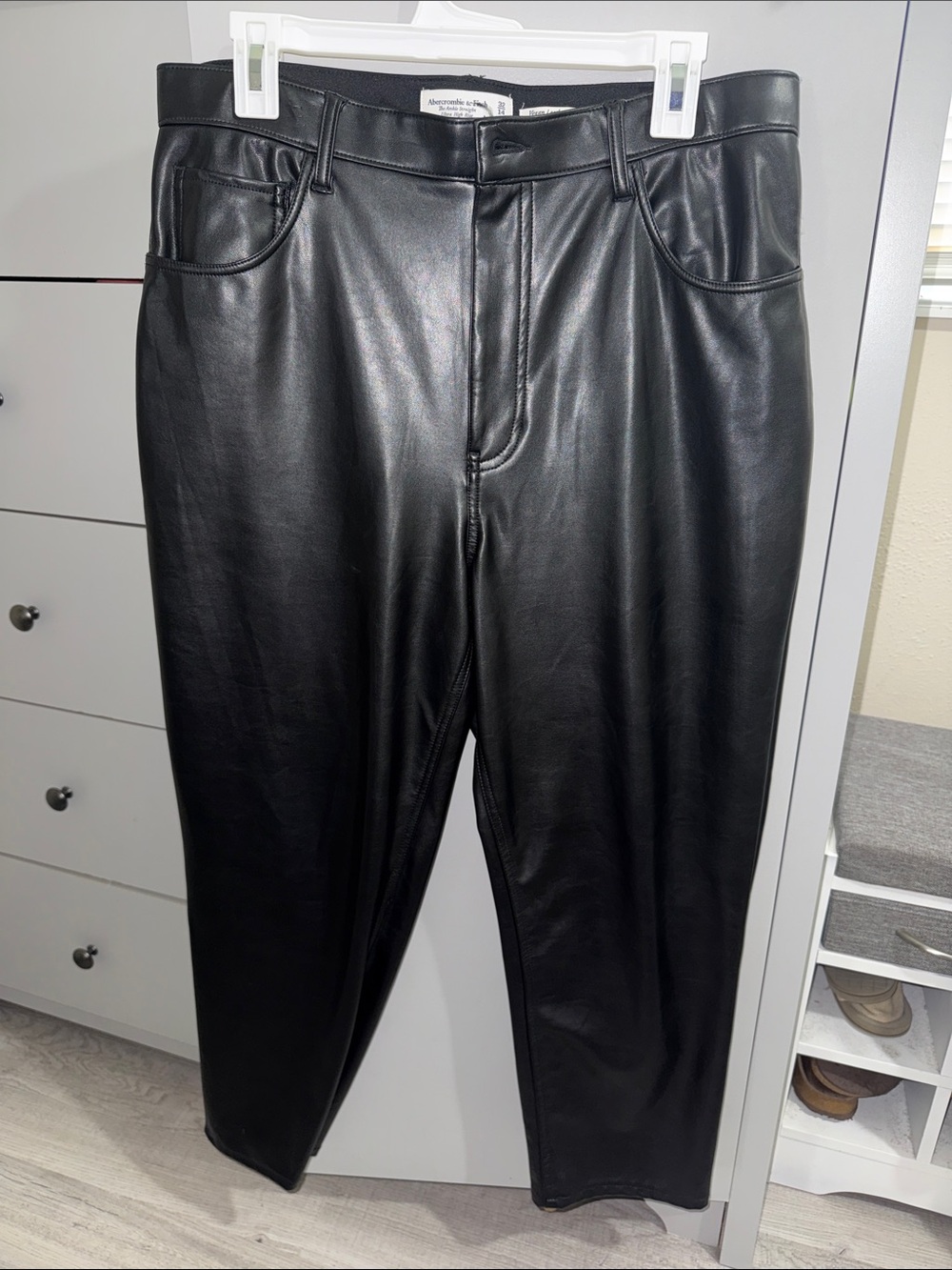 Abercrombie & Fitch Black Vegan Leather Pants
